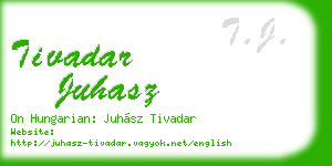tivadar juhasz business card